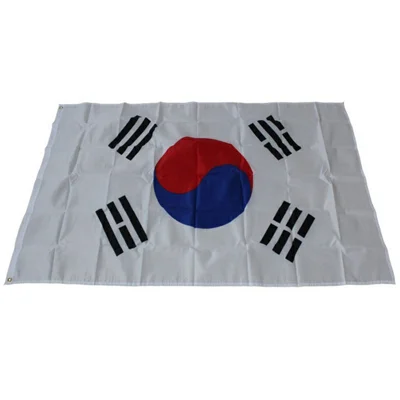 90x150cm 3x5ft Sydkoreansk flagga Polyesterflagga med öglor för utomhusanvändning