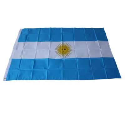 90x150 cm 3x5 fot Argentinskt flagga av polyester, nationell flagga med ögla för utställning