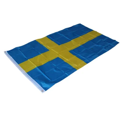 90x150cm 3x5ft Sverigeflag, polyester, svensk nationalflag med øjser til udendørs brug