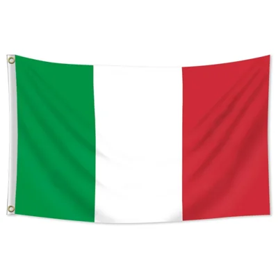 90x150cm 3x5ft Italien Flagge Polyester Italienische Nationalflagge Fahne mit Ösen für Outdoor Indoor Party Dekoration