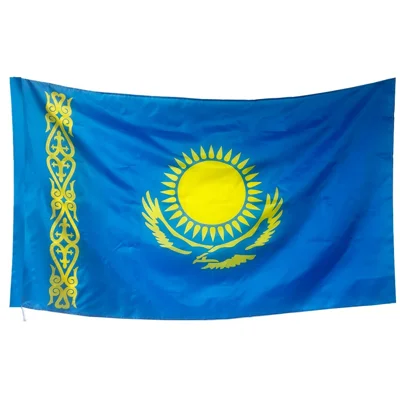 90x150cm 3x5ft Kazakhstan National Flag Polyester Country Flag Banner for Outdoor Indoor Display Party Decoration