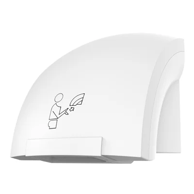 Secador de Mãos Automático Frio Quente 905 1200W Máquina de Secagem de Mãos Elétrica com Sensor Montagem em Parede para Casa Escritório - Branco / Tomada UE