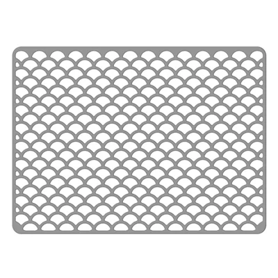 Storlek S 42x31 cm Silikon köksskållsmatta Anti-slip Värmemotståndig Hålig Avloppsmatta (FDA-certifierad) - Grå