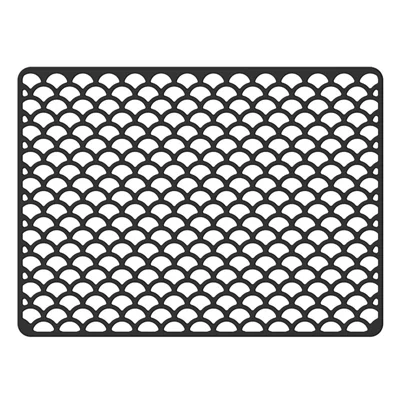 Taille L 46x31 cm Tapis de Cuisine en Silicone pour Évier Anti-Dérapant Résistant à la Chaleur avec Évacuation Creuse (Certifié FDA) - Noir