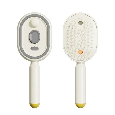 Electric Spray Massage Comb 650nm Red Light Hair Care Essential Oil Atomizing Brush - Beige