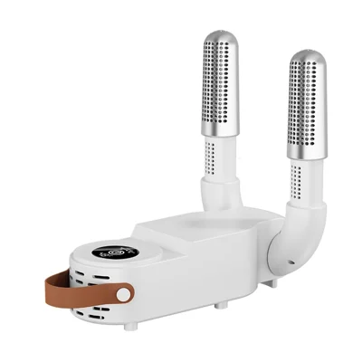 Séchoir à chaussures HXQ-07 130 W, 48 degrés Celsius, température constante, circulation d'air chaud 3D pliable avec minuteur intelligent - Blanc / Prise UE