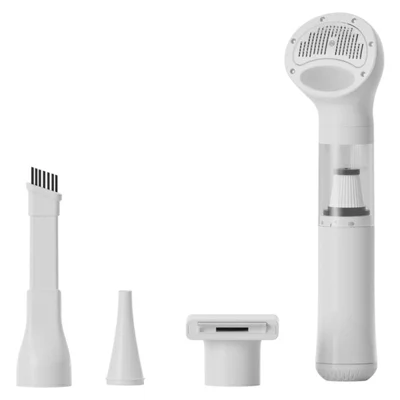 CX-1681 6 en 1 Aspiradora Inalámbrica para Mascotas 42000RPM 60W Aspiradora de Mano para Coche para Cepillado de Mascotas - Blanco