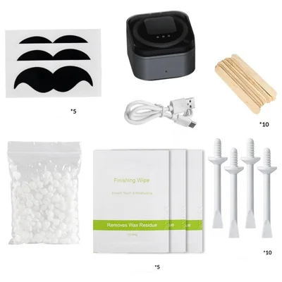 AX-002TH Mini Wax Bead Machine 10ml USB-C Hair Removal Wax Heater Kit - Black