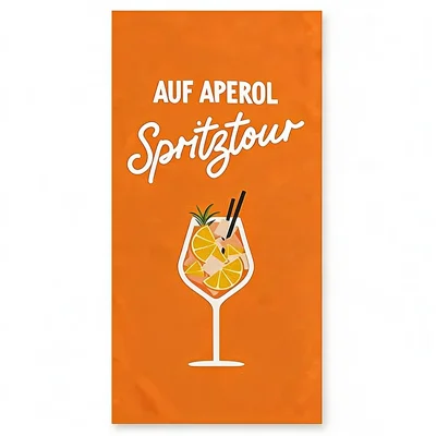 Toalla de playa de microfibra rápida de secado 70x140 cm con estampado digital de cóctel Aperol Spritz