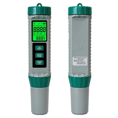 MF-X101 Tester Qualità dell'Acqua 10 in 1 Penna Portatile per TDS EC pH Salinità per Uso Domestico