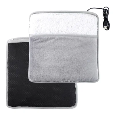 USB Heated Foot Pad 50-60 Degrees Celsius Constant Temperature Anti-Slip Electric Heating Mat for Office and Home - Grey