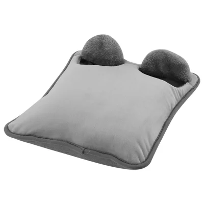 5V USB Powered Electric Foot Warmer 4-Level Temperature Control Anti-slip Heating Pad with Timer - Grey