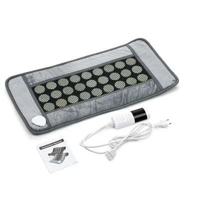 Couverture chauffante avec 27 pierres de jade, 9 niveaux de température, velours cristal double face lavable - Prise UE