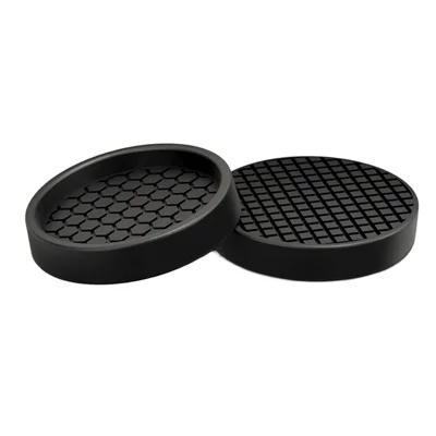 4 st 5 cm diameter runt silikonskydd för möbelfötter, antislip, stötdämpande golvskydd för soffa, säng, bord, stolar - Svart