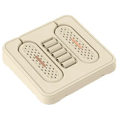 Réchauffeur de pieds 2 en 1 Sèche-chaussures Chauffage en céramique PTC 60 degrés Celsius Température constante Rouleaux de massage, Prise UE