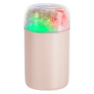 SX-J06 Gepreserveerde Bloem Luchtbevochtiger 1200mAh Ambient Light Twee Sproeimodi Luchtbevochtiger voor Auto Huis Slaapkamer - Roze