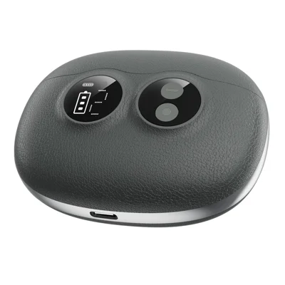 S8P 500mAh Type-C Four-Blade Electric Nail Clipper Trimmer Grinder Polisher with Magnifying Glass and LED Light - Grey