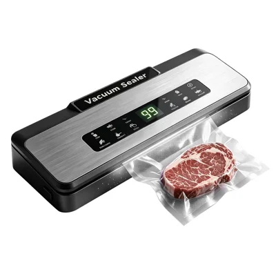 885 30cm 140W Vacuum Sealer with UV Light Adjustable Temperature Dry Wet Food Sealing Machine with 30 Vacuum Bags (English Version) - Black
