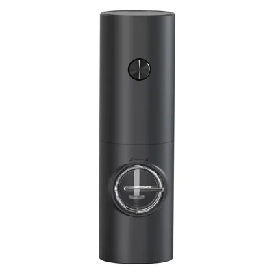 KYMQ-14 25 W elektrisk peppermölla 70 ml justerbar keramisk kvarn med 5 nivåer och LED-belysning (BPA-fri, inte FDA-godkänd) – Svart