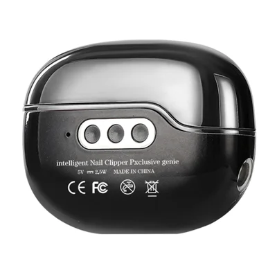 LMJ-520 500mAh elektrischer Nagelschneider 3-Gang USB-C ABS + Zinklegierung Nagelpflegegerät – Schwarz