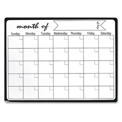 Agenda Mensal Magnética 30 x 40 cm, Superfície Reutilizável em Filme PET + Quadro Magnético de Borracha Macia para Frigorífico - HK0017
