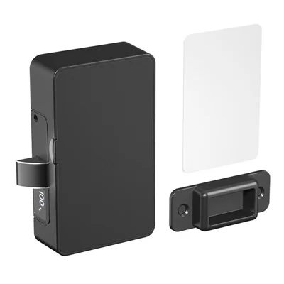 F502 Умный шкафной замок с NFC, разблокировка картой или телефоном, дисплей уровня заряда батареи, скрытая установка, замок из АБС-пластика и металла для шкафов (без батарейки) — черный