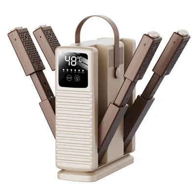 HXQ-04 Schuhtrockner mit 4 einziehbaren Armen, intelligente Thermostat-Timer-Funktion, 220 V, 150 W, für den Familiengebrauch, EU-Stecker
