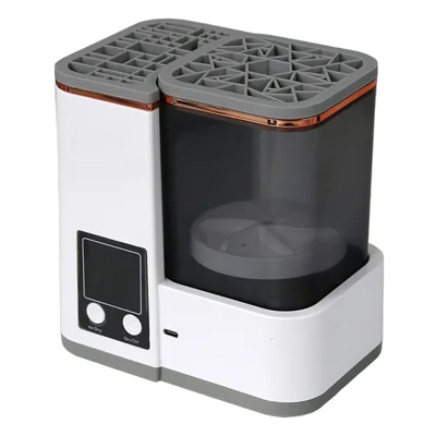 WNK-A08 Nettoyeur Électrique de Pinceaux de Maquillage 3-en-1 Lavage Séchage Rangement 1000 tr/min 3000 mAh Machine de Nettoyage avec Charge Type-C - Blanc