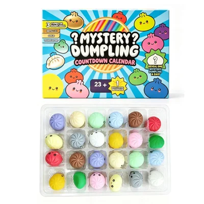 24-Day Christmas Countdown Calendar Blind Box TPR Squeeze Toys Stress Relief Advent Calendar for Christmas Celebration - Style A