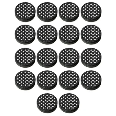 fx-E3230016 18 pièces 3,5 cm rond Embouts de pieds de meuble Silencieux Anti-dérapants en EVA + Feutre avec Adhésif Fort - Noir