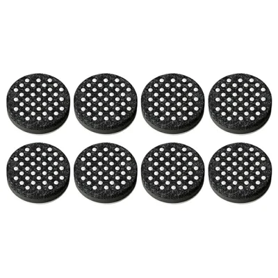 fx-E3230016 8 pièces 5,5 cm rond Protecteurs de meubles à double couche EVA + feutre antidérapants silencieux avec colle - Noir