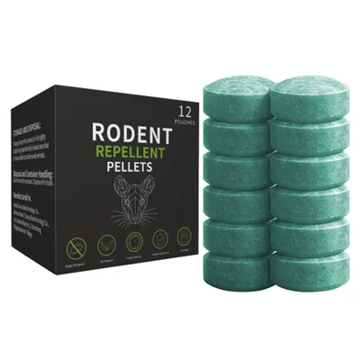 12Pcs Plant Essential Oil Rodent Repellent Balls with Mesh Bags Pet Friendly No Kill Rat Deterrent for Indoor Outdoor