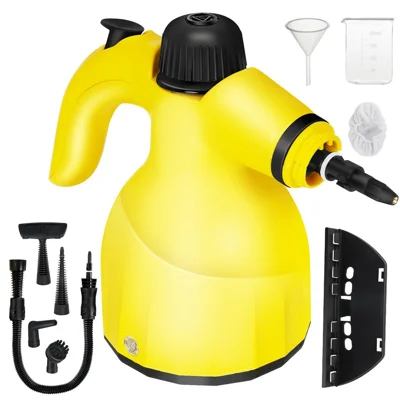 220V 1000W Draagbare Stoomreiniger met Hoge Druk Stoom voor Chemischvrije Reiniging van Keuken, Thuis en Auto - EU-stekker / Geel