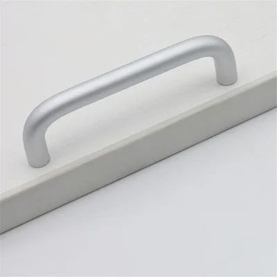Massief aluminiumlegering Meubel Deurkruk Kast Kast Trekknop, Schroefmaat: 4*22mm - Mat Zilver 303 / 96mm Gatenafstand