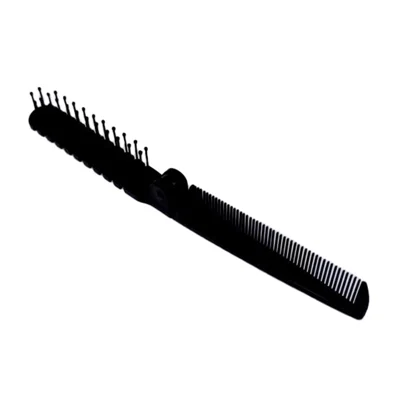 Portable Travel Hair Comb Detangling Hair Brush Foldable Hair Brush Anti-Static Hair Comb Hair Styling Tool - Black