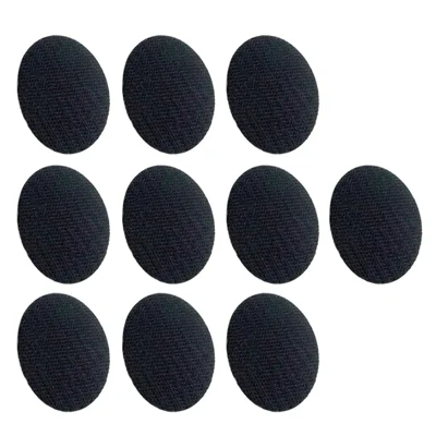 10 Paar / Set 60 mm rutschfeste selbstklebende Klettverschluss-Punkte Aufkleber Blatt für Sofamatte Teppich Rutschfest Fix Tape - Schwarz