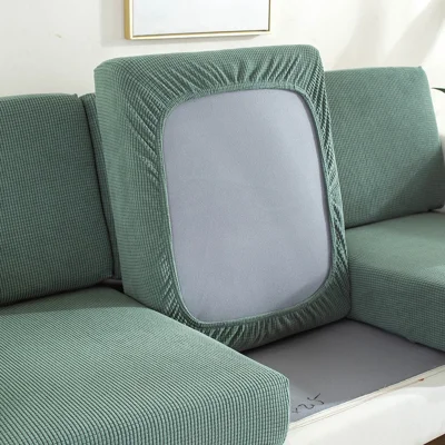 Capa de Sofá de Corduroy Stretch Capa de Sofá Assento Almofada Móveis Protetor Decoração Doméstica (Pessoa Única Alargada) - Verde