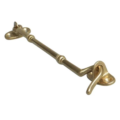 10.5cm Retro Brass Windproof Eye Bolt Hasp Hook Window Cabinet Door Stay Catch - Brass Color