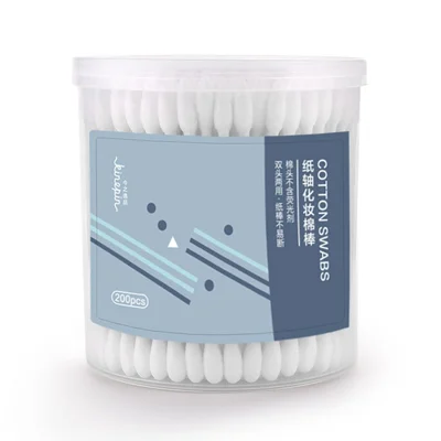 KINEPIN J073701 200PCS Bastoncini detergenti per il trucco a doppia testina con custodia