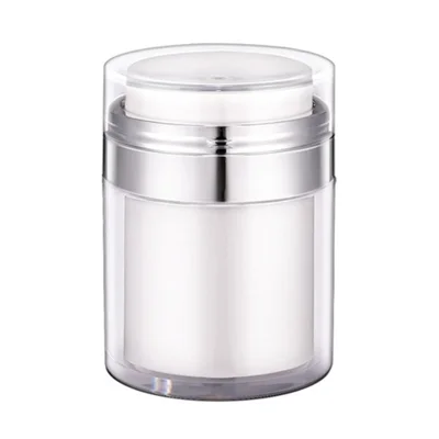 50ML Recipiente para creme com bomba a vácuo, Frasco para loção, Miniatura para viagem, Recipiente recarregável de maquiagem (Dupla camada)