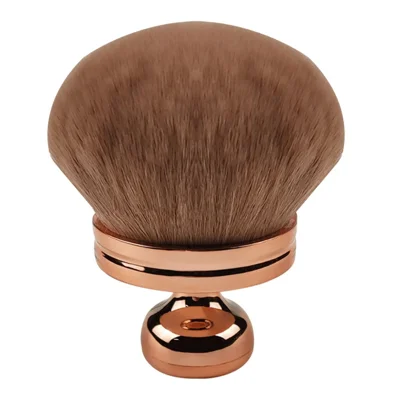 Multifunktionale gepresste Puder-Make-up-Bürste mit elektroplattiertem Griff, Kosmetikpinsel