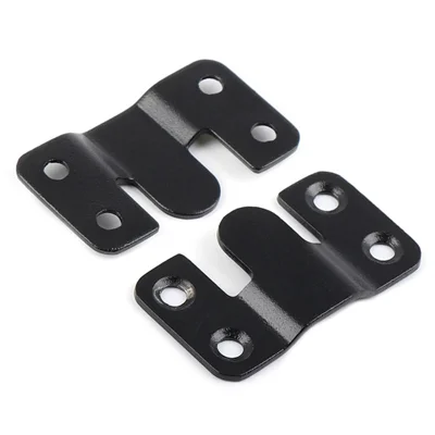 1 Pair Size L Interlocking Photo Frame Hanging Buckle Stainless Steel Furniture Connector Hanger - Black