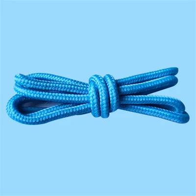 1 Pair 120cm Solid Color Polyester Shoe Lace Sports Shoes Boots Non-slip Round Shoelaces - Sky Blue