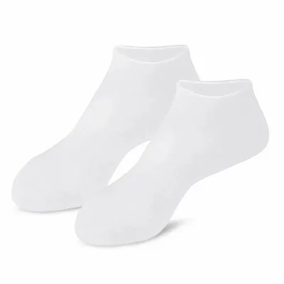 1 Pair Silicone Moisturizing Socks for Dry Cracked Feet Cracked Heels and Softening Rough Skin - White