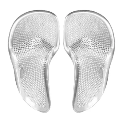 1 Pair Silicone Arch Support Insole Gel Pads Flat Foot Support Adhesive High Heel Inserts Pain Relief - S