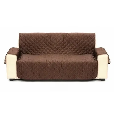 19 Polyester 3 Seaters Sofa Cover Slipcover for Pets Water Repellent Furniture Protector - Brown