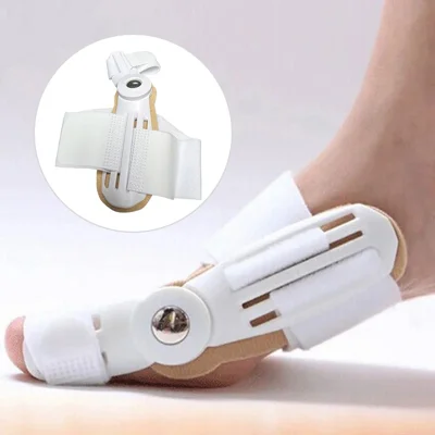 12454 Bunion Corrector Adjustable Soft Whole Day Big Toe Separators Straightener Gift - White