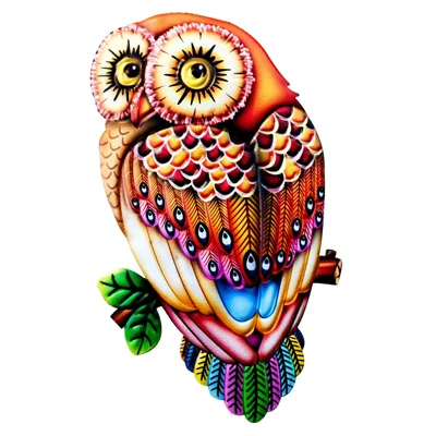 YY1242 26x15x1cm Garden Iron Owl Shape Hanging Decoration Home Wall Art Decor - 1