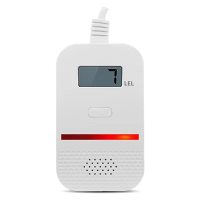 XY-G802 Natural Gas Detector Digital Display Fuel Gas Leak Sensor Alarm with Solenoid Valve Output - US Plug