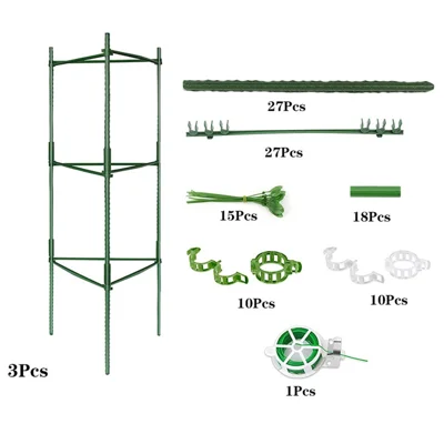 3PCS / Set 8mm Tomato Plant Cages Garden Stakes Vegetable Trellis Supports for Vertical Climbing Plants